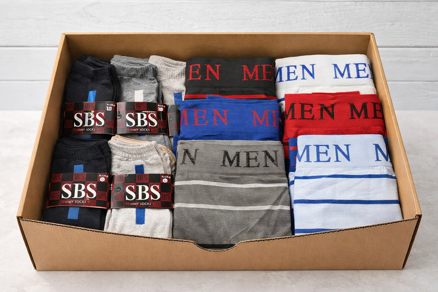 PACK AHORRO – 6 BOXER + 12 MEDIAS